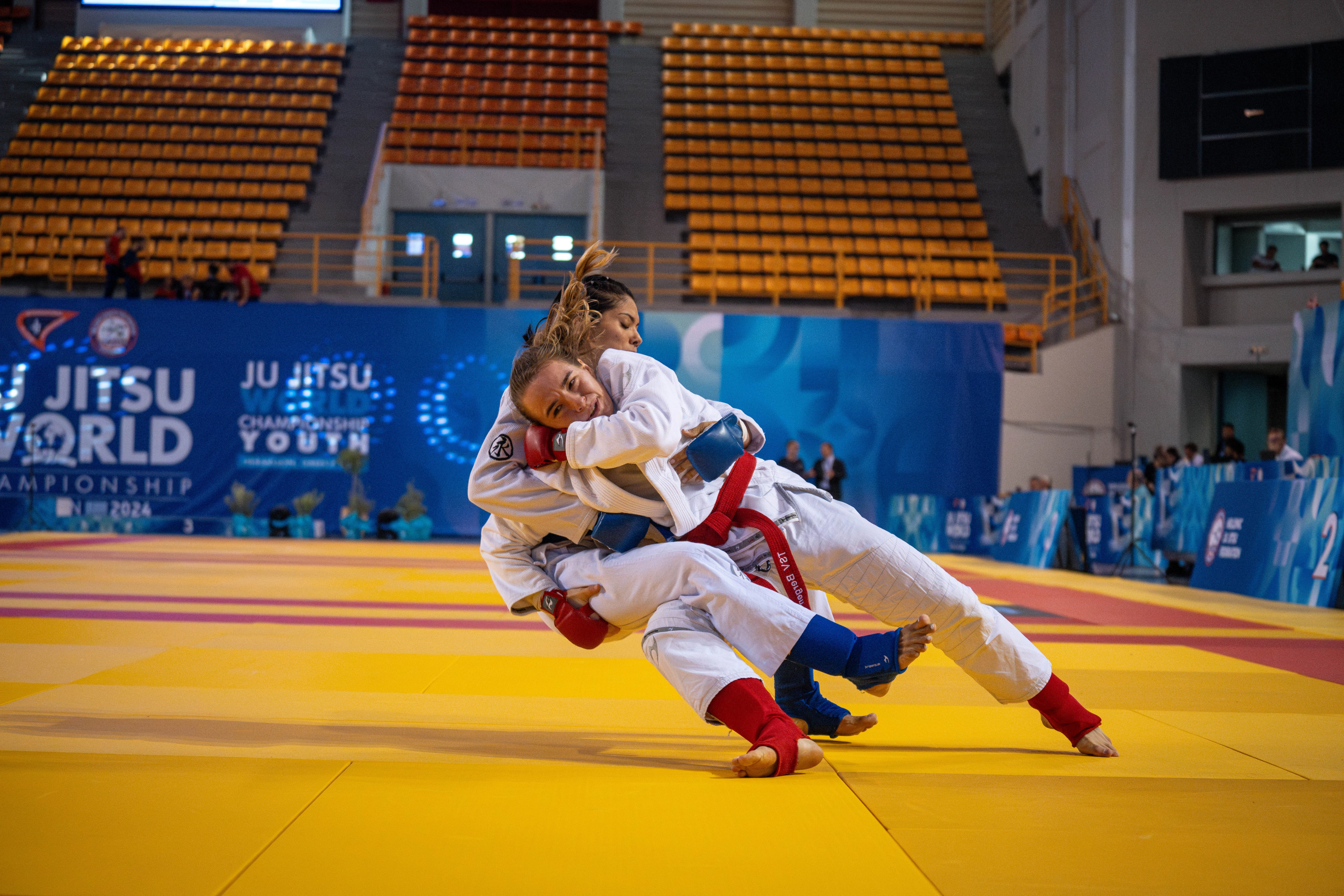 Mit technischer Überlegenheit gewann Sophie Büscher (roter Gürtel) gegen Yacqueline Arosemena aus Panama