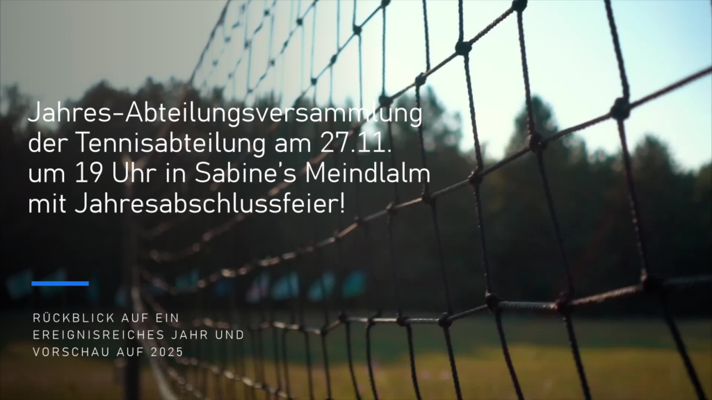 Jahresversammlung 2024 Abteilung Tennis TSV Bergen